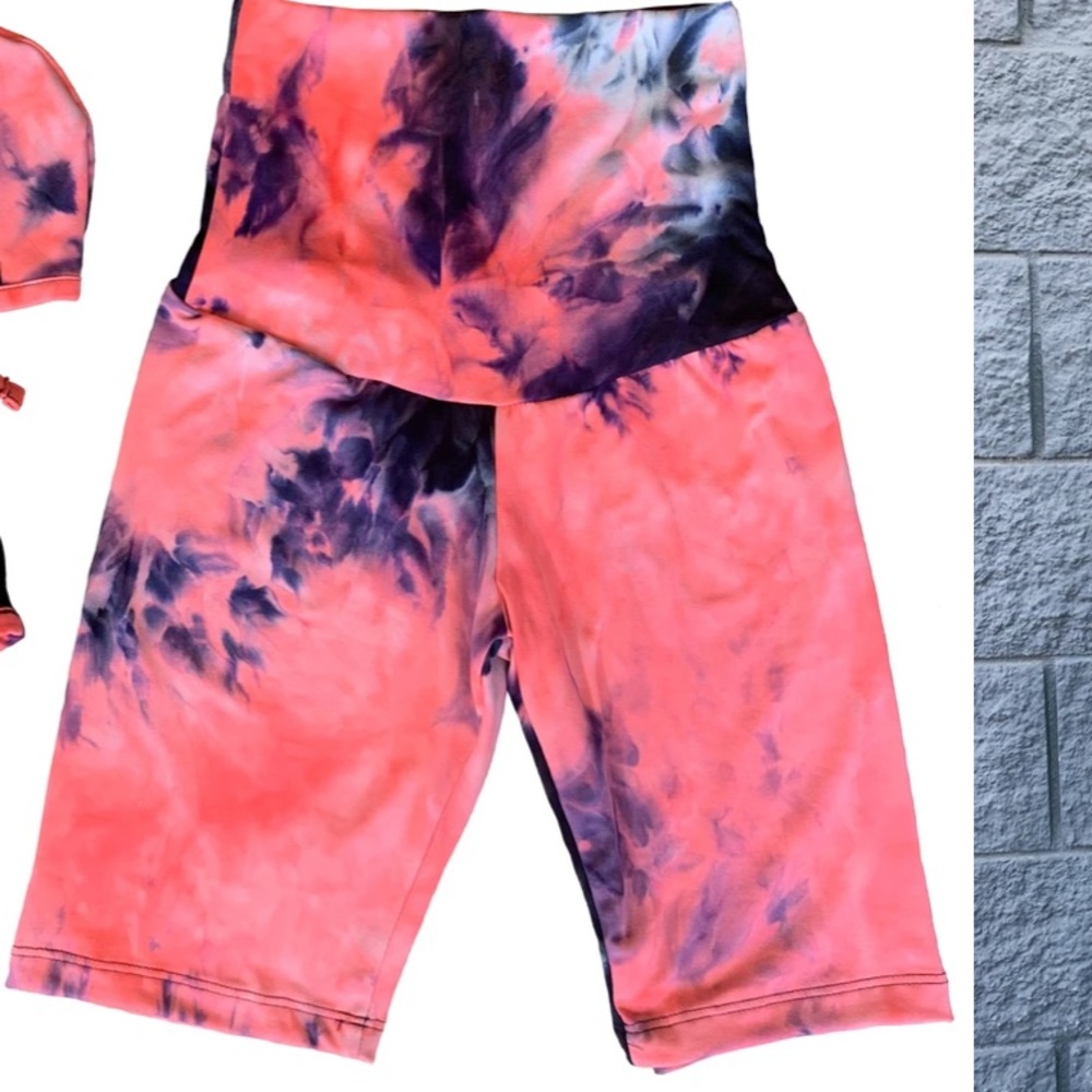 JOAH LOVE BIKER SHORTS- SUNSET NEON